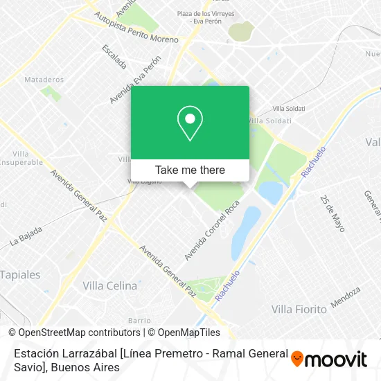 Mapa de Estación Larrazábal [Línea Premetro - Ramal General Savio]