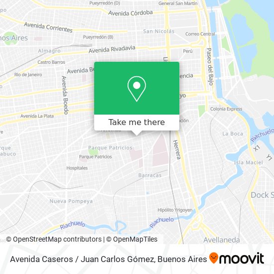 Avenida Caseros / Juan Carlos Gómez map