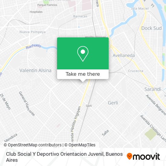 Club Social Y Deportivo Orientacion Juvenil map