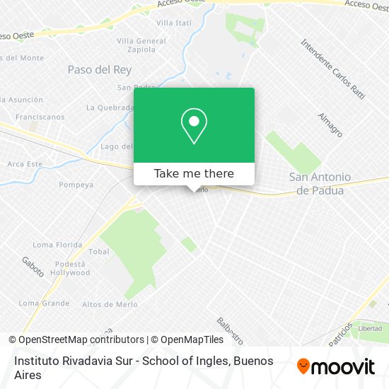 Instituto Rivadavia Sur - School of Ingles map