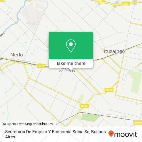 Secretaria De Empleo Y Economía SocialSe map