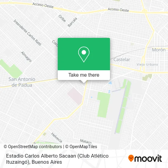 Mapa de Estadio Carlos Alberto Sacaan (Club Atlético Ituzaingó)