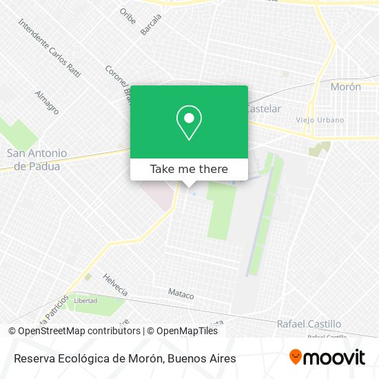 Mapa de Reserva Ecológica de Morón