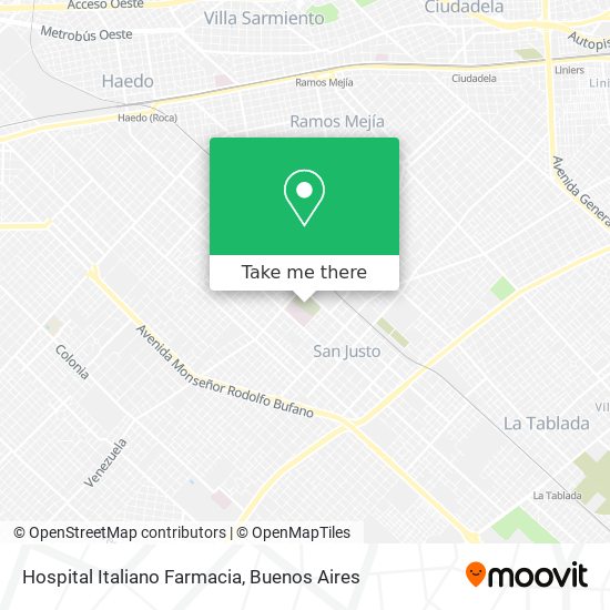 Mapa de Hospital Italiano Farmacia