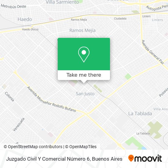 Juzgado Civil Y Comercial Número 6 map