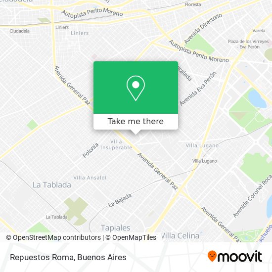 Repuestos Roma map