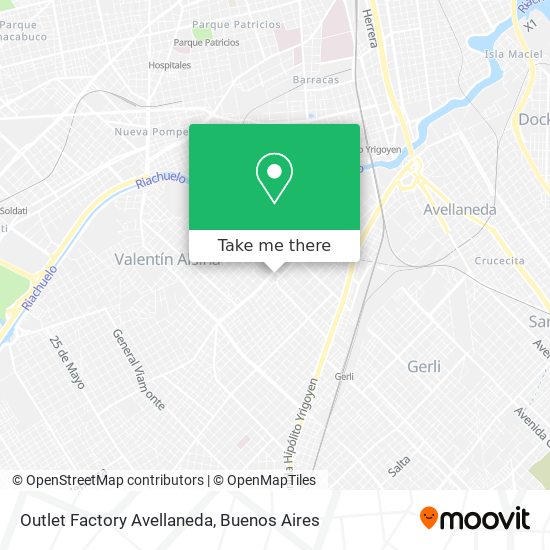 Mapa de Outlet Factory Avellaneda