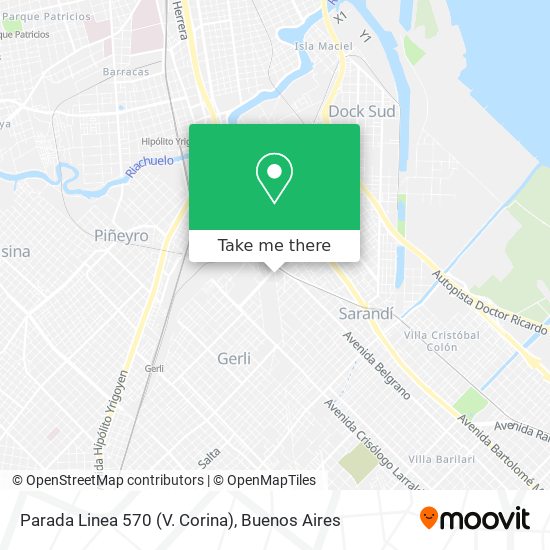 Mapa de Parada Linea 570 (V. Corina)