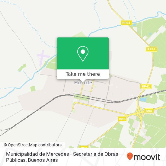 Municipalidad de Mercedes - Secretaria de Obras Públicas map