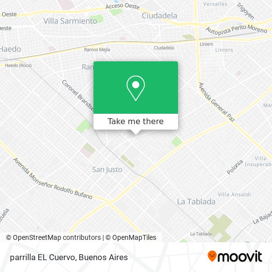 parrilla EL Cuervo map