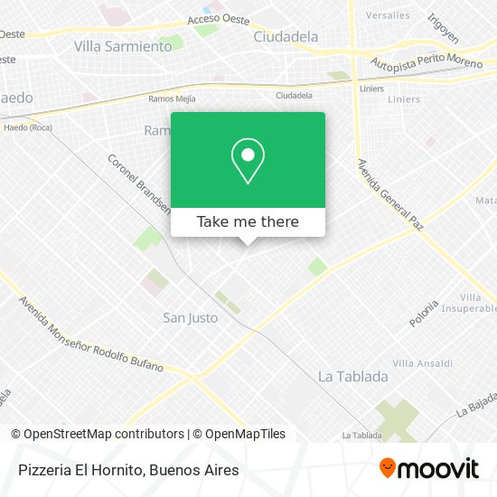 Pizzeria El Hornito map