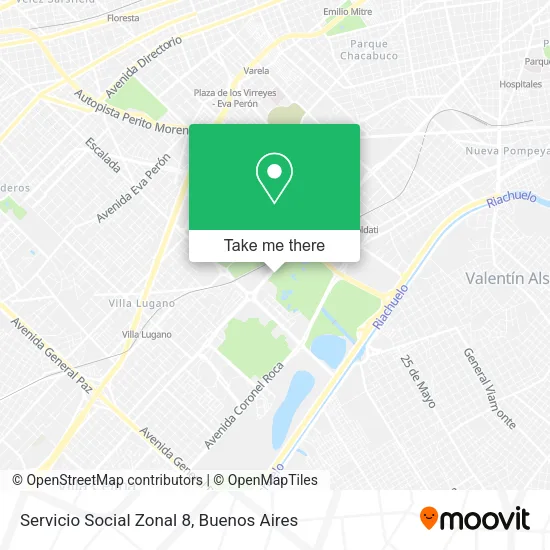Mapa de Servicio Social Zonal 8