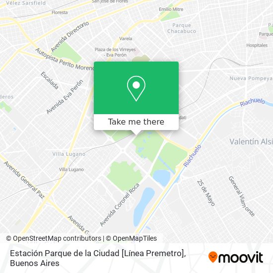 Mapa de Estación Parque de la Ciudad [Línea Premetro]