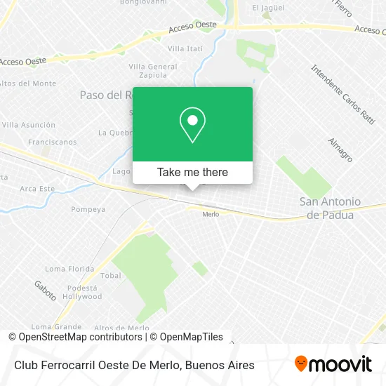 Mapa de Club Ferrocarril Oeste De Merlo