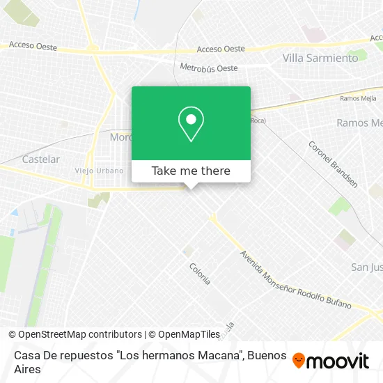 Mapa de Casa De repuestos "Los hermanos Macana"