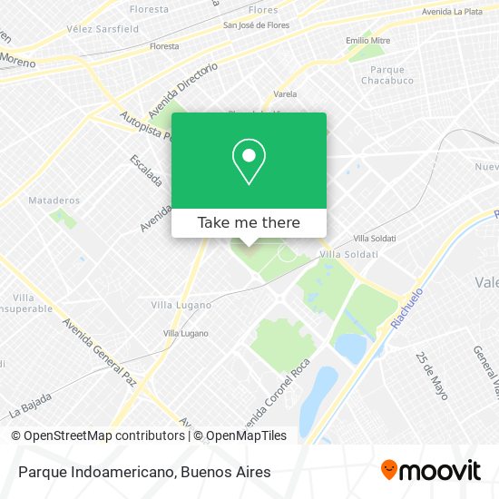 Mapa de Parque Indoamericano