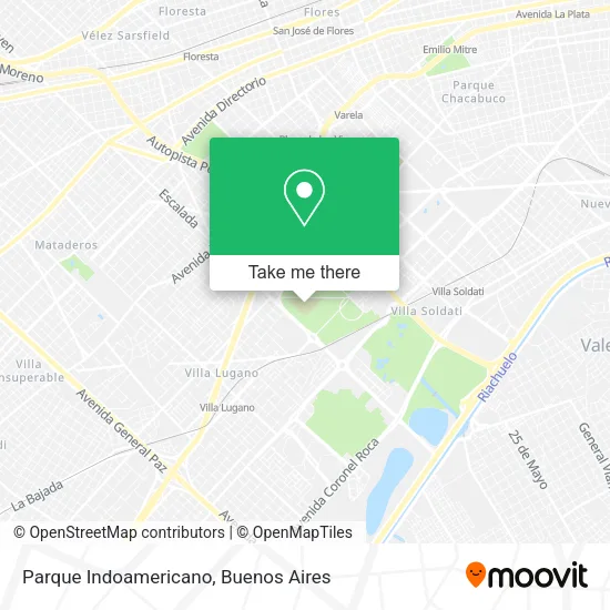 Parque Indoamericano map