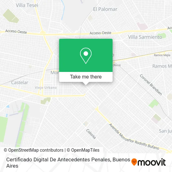 Mapa de Certificado Digital De Antecedentes Penales