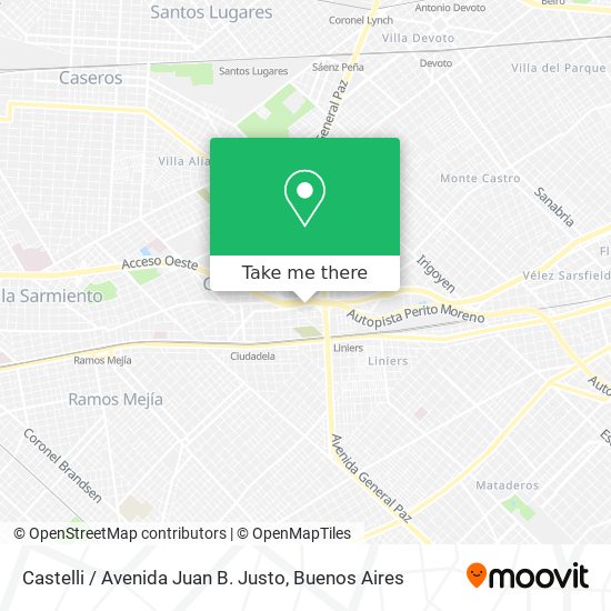 Castelli / Avenida Juan B. Justo map