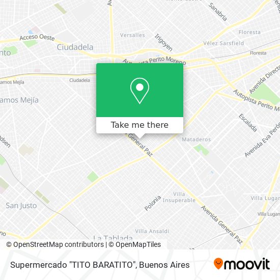 Supermercado "TITO BARATITO" map