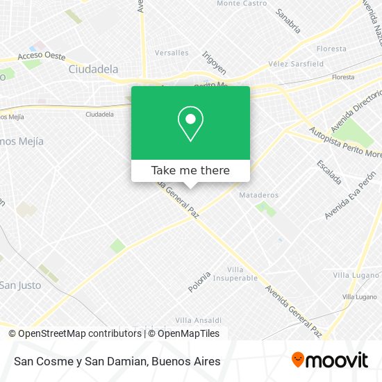 Mapa de San Cosme y San Damian