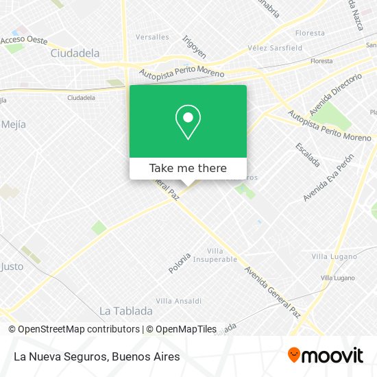 La Nueva Seguros map