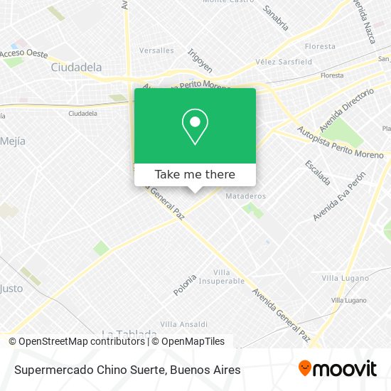 Supermercado Chino Suerte map