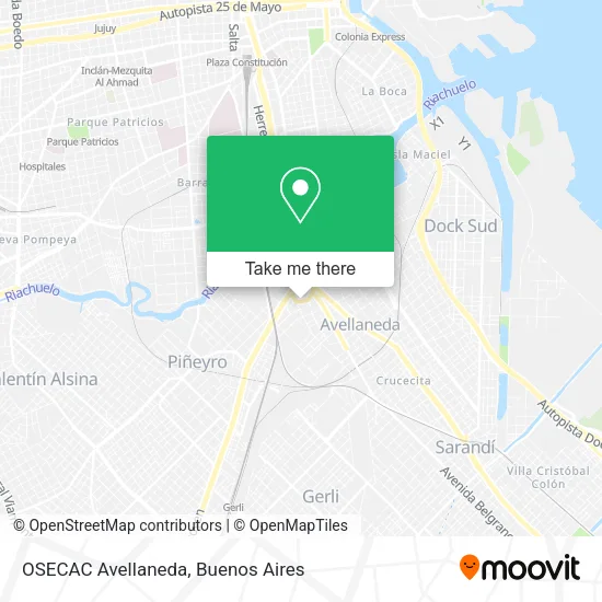 Mapa de OSECAC Avellaneda