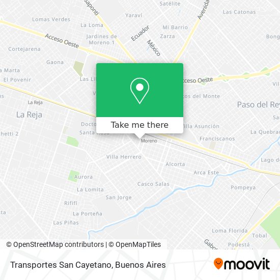 Transportes San Cayetano map