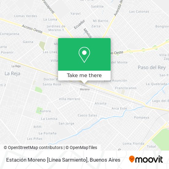 Estación Moreno [Línea Sarmiento] map