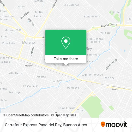 Mapa de Carrefour Express Paso del Rey