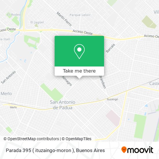 Parada 395 ( ituzaingo-moron ) map