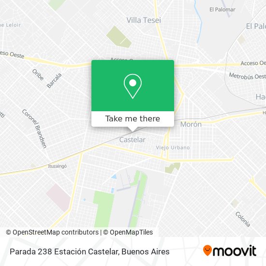 Parada 238 Estación Castelar map