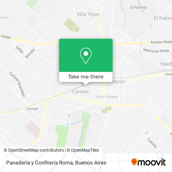 Mapa de Panadería y Confitería Roma