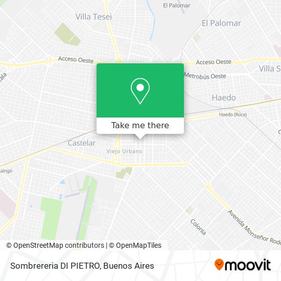 Sombrereria DI PIETRO map
