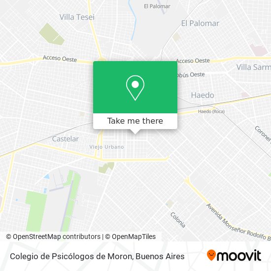 Colegio de Psicólogos de Moron map