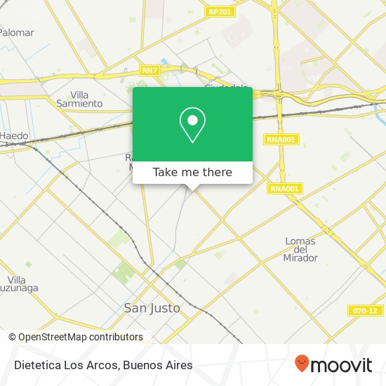 Dietetica Los Arcos map