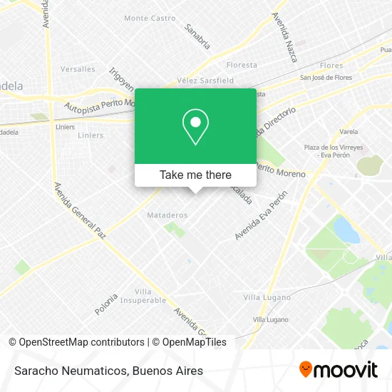 Saracho Neumaticos map