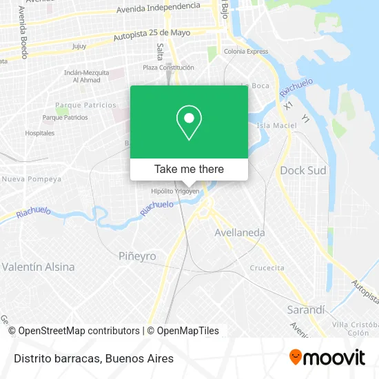 Distrito barracas map