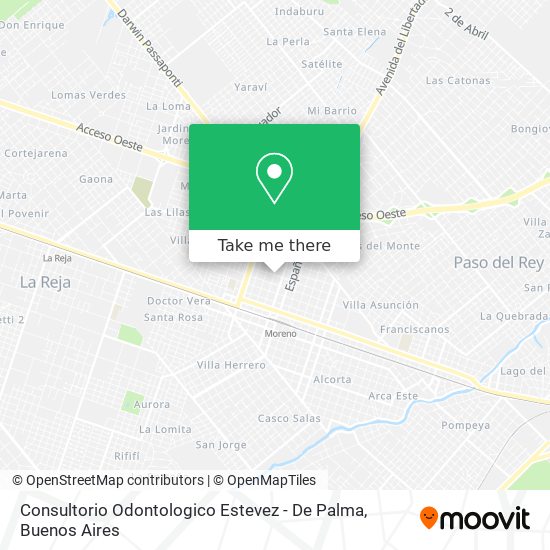 Mapa de Consultorio Odontologico Estevez - De Palma