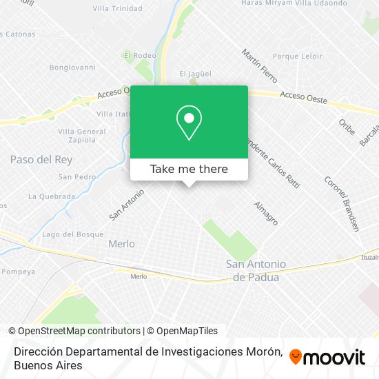 Dirección Departamental de Investigaciones Morón map
