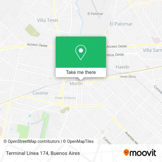 Mapa de Terminal Línea 174