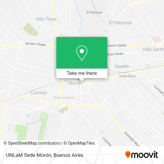 UNLaM Sede Morón map