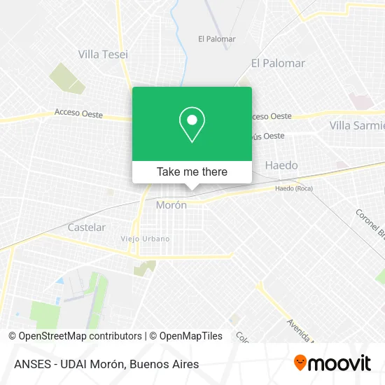 ANSES - UDAI Morón map