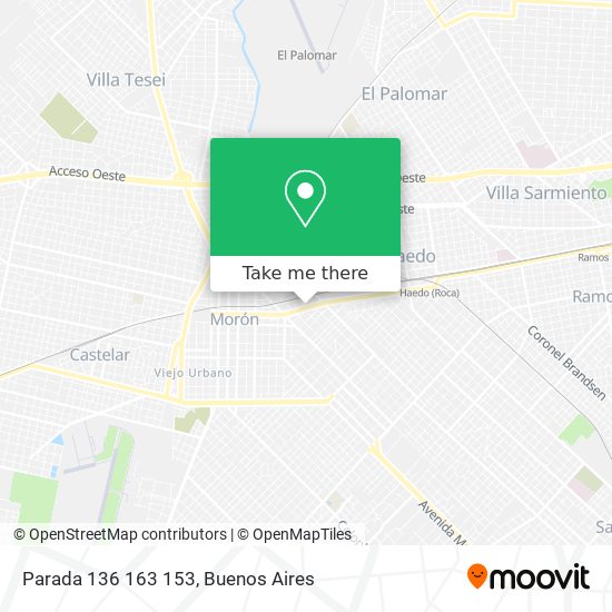 Mapa de Parada 136 163 153