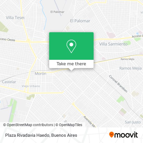 Plaza Rivadavia Haedo map