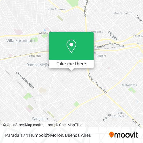 Parada 174 Humboldt-Morón map