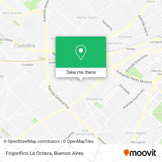 Mapa de Frigorifico La Octava