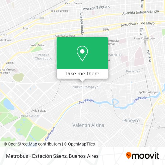 Metrobus - Estación Sáenz map