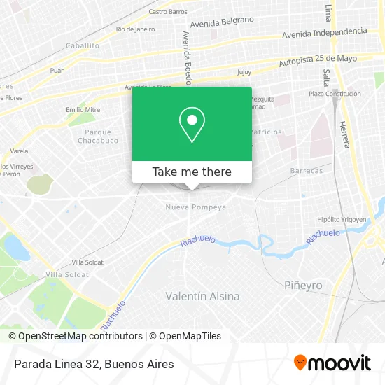 Mapa de Parada Linea 32
